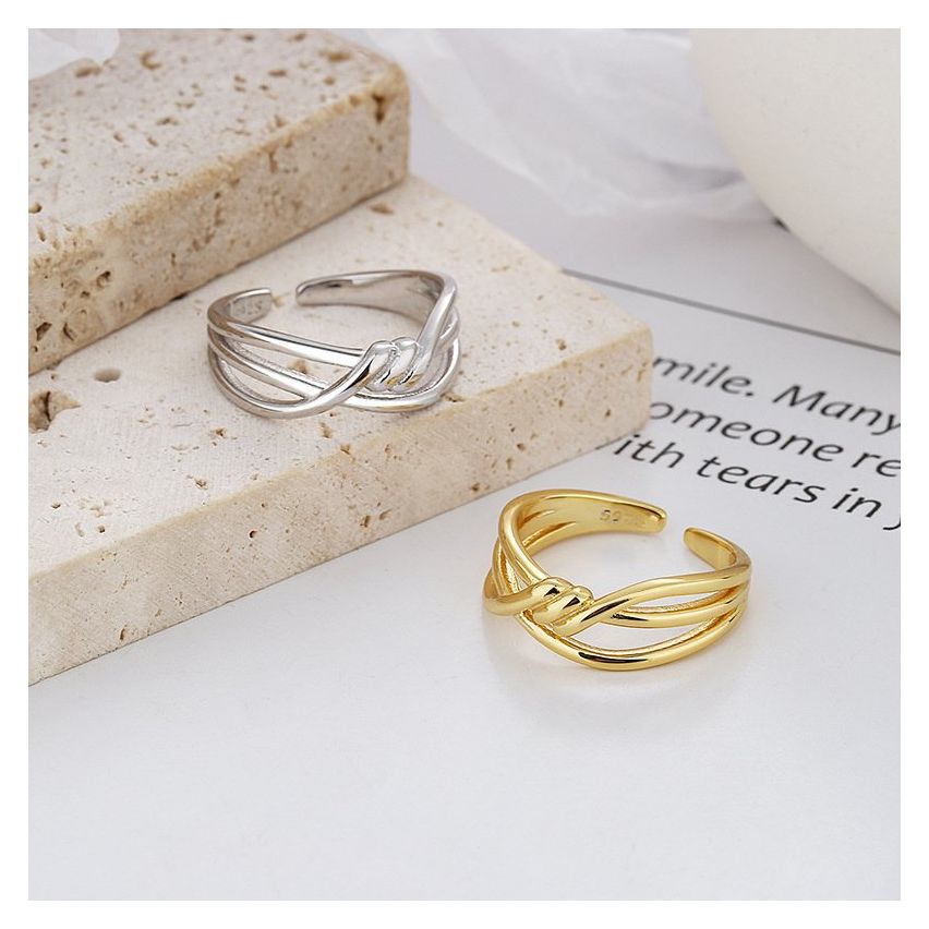 ESSENTIAL 925 Silver Geometric Rings