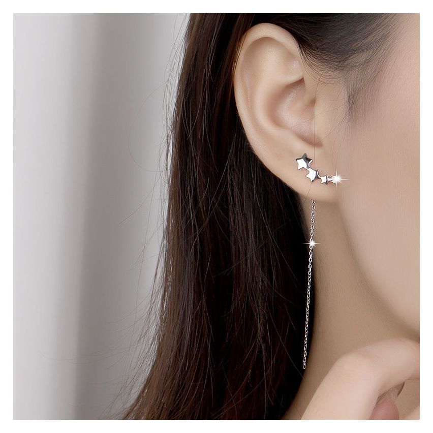 ESSENTIAL 925 Silver Long Earrings