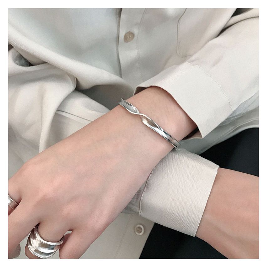 925 Silver Smooth Bangles 