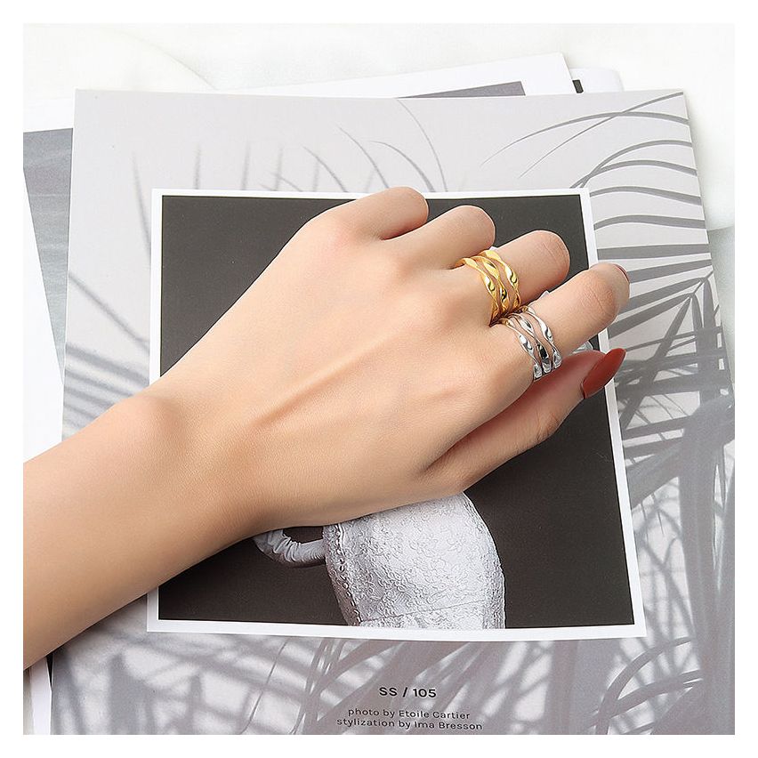 ESSENTIAL 3 galvanization layers 925 Silver Smooth Rings