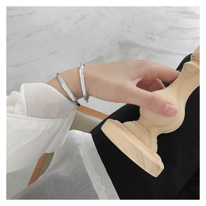 925 Silver Texture Bangles 