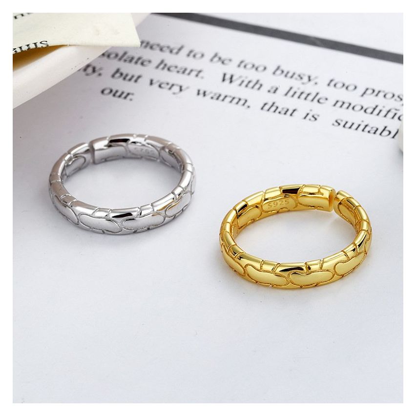 BOHEMIAN 925 Silver Texture Rings