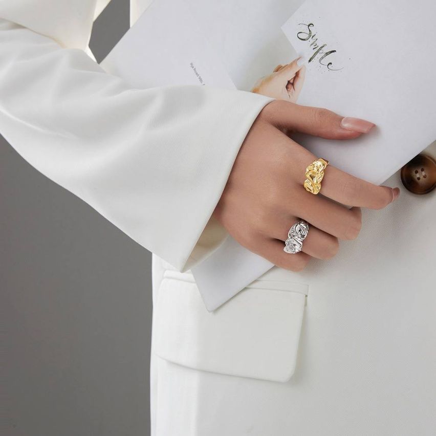 ESSENTIAL 925 Silver Texture Rings