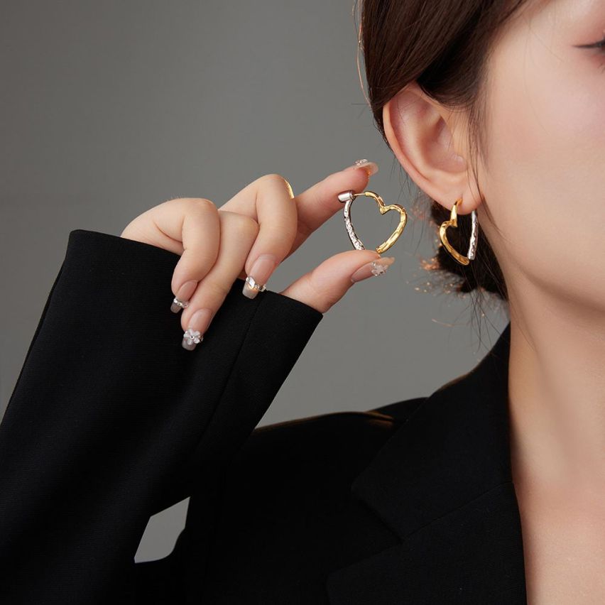 925 Silver Gold Plating Urban street Earrings