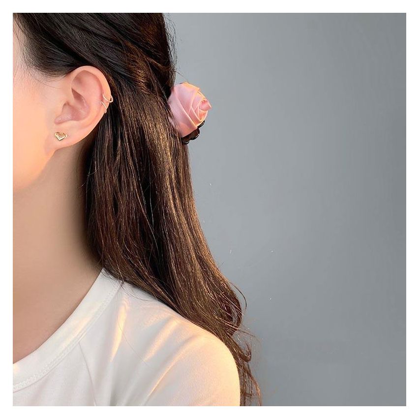 999 Silver Zircon Stud Earrings 