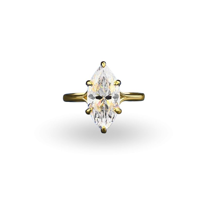 925 Silver Gold Plating Zircon Rings 4g EU50 - ES10 - US5,00