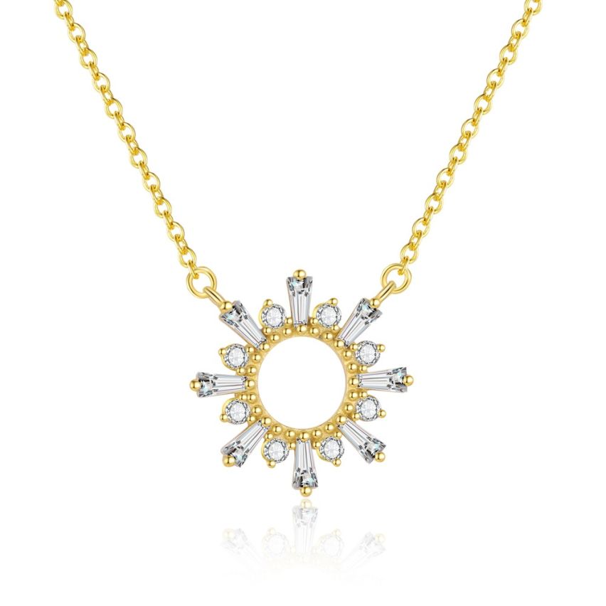 925 Silver 3 galvanization layers Zircon Minimalist Pendants 3.56g