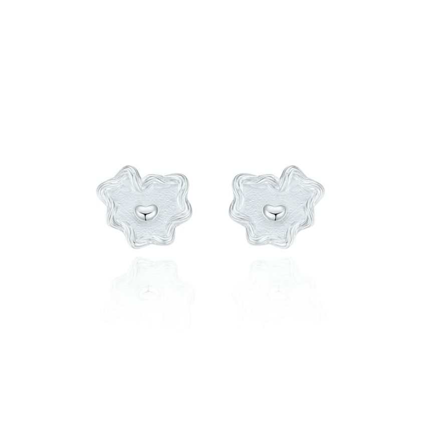 925 Silver Rhodium Plating Geometric Earrings 1.60g