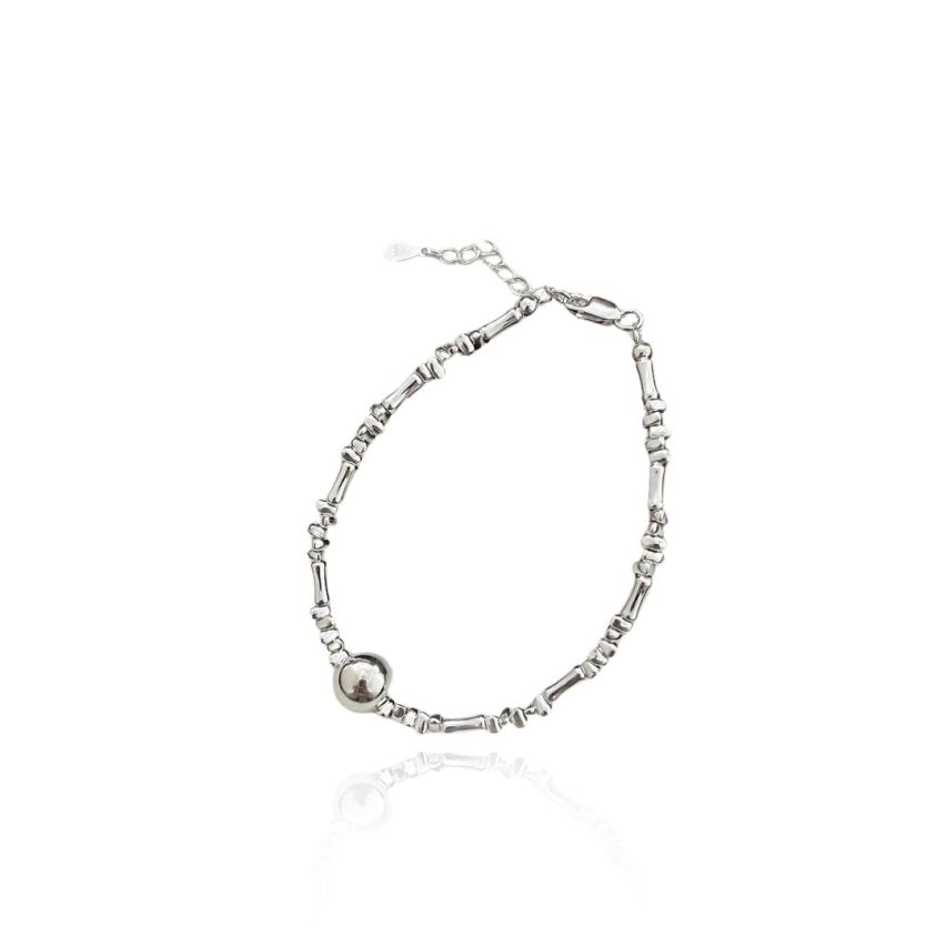 925 Silver Rhodium Plating Beads Bracelets
