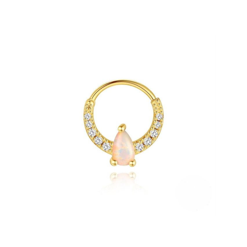 925 Silver New Gold Plating Zircon Piercing Earrings 0.8g