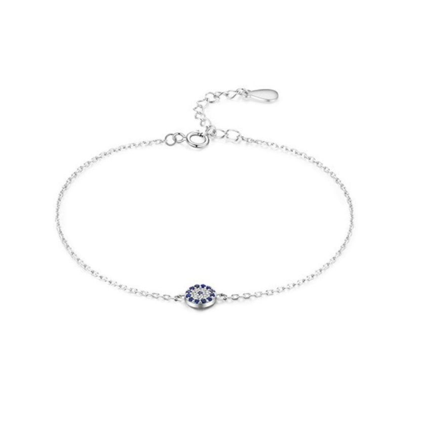 925 Silver Rhodium Plating Blue marine Minimalist Bracelets 0.95g