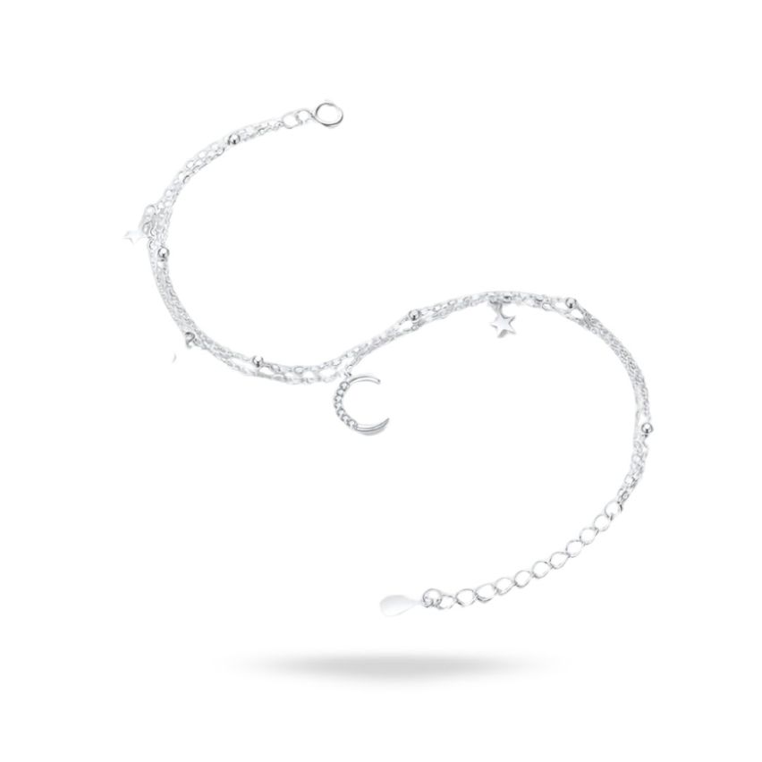 925 Silver Rhodium Plating Zircon Minimalist Bracelets 1.5g