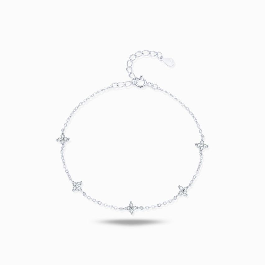 925 Silver Rhodium Plating GRA Moissanite-Diamond certificate Minimalist Bracelets 1.58g