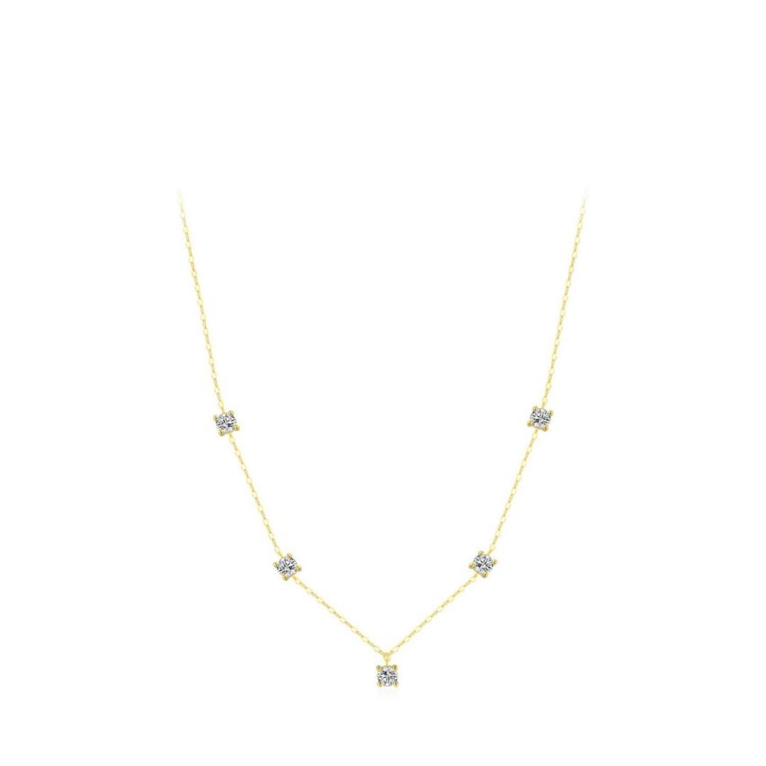 925 Silver Gold Plating GRA Moissanite-Diamond certificate Minimalist Pendants 3.06g