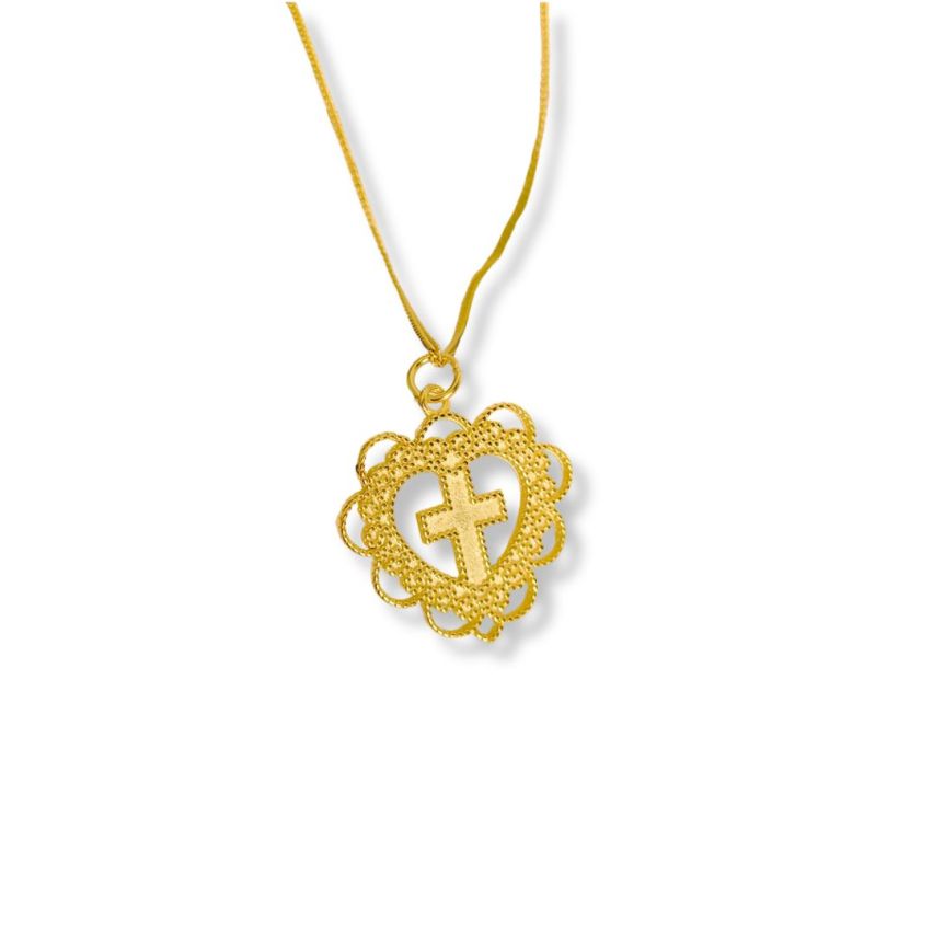 925 Silver Gold Plating Gold Plating 925 Silver Cross Pendants 4.5g