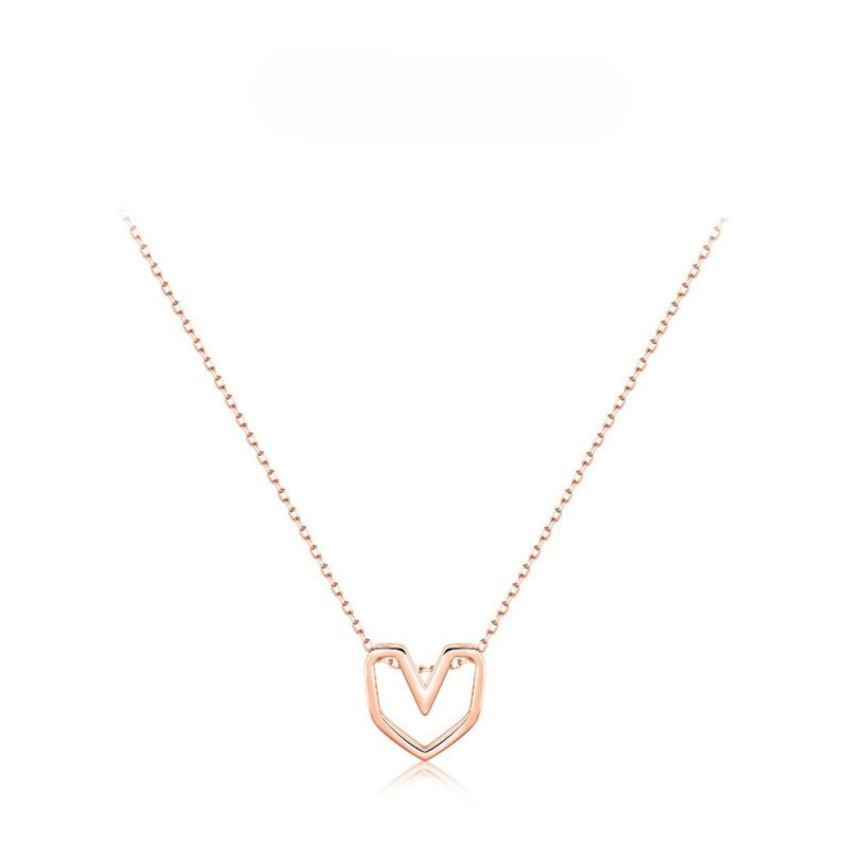 925 Silver Rose gold Plating Minimalist Pendants 1.4g