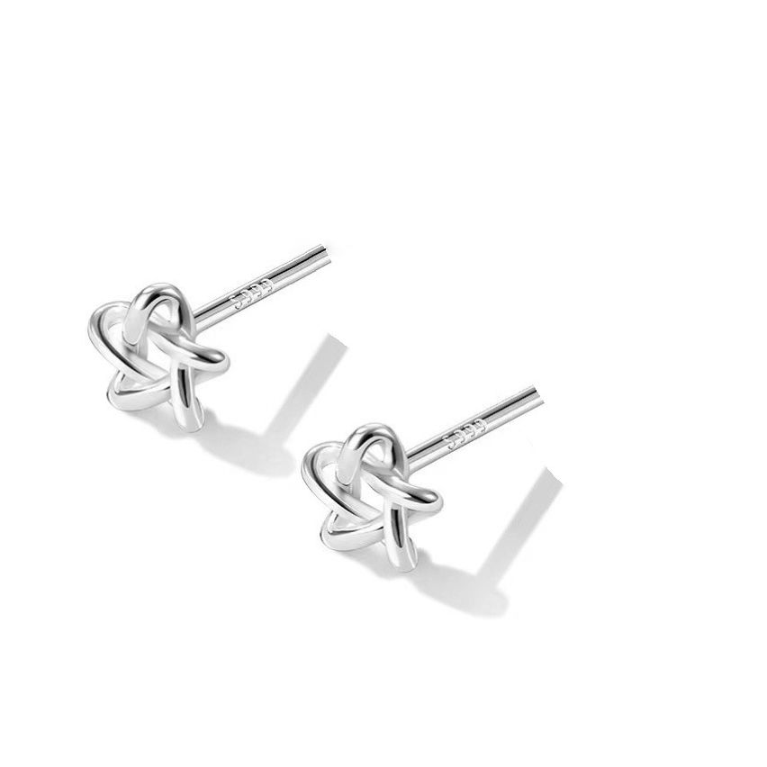 999 Silver Rhodium Plating Minimalist Earrings 2g