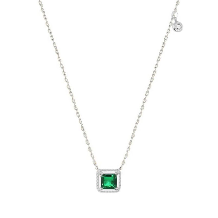 925 Silver Rhodium Plating Zircon Minimalist Pendants