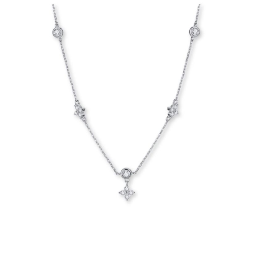 925 Silver Rhodium Plating Zircon Minimalist Pendants