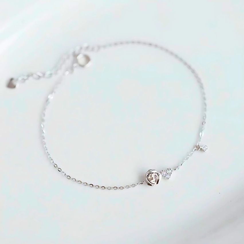 925 Silver Rhodium Plating Zircon Minimalist Bracelets