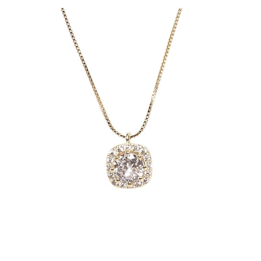 925 Silver Gold Plating Zircon Pendants