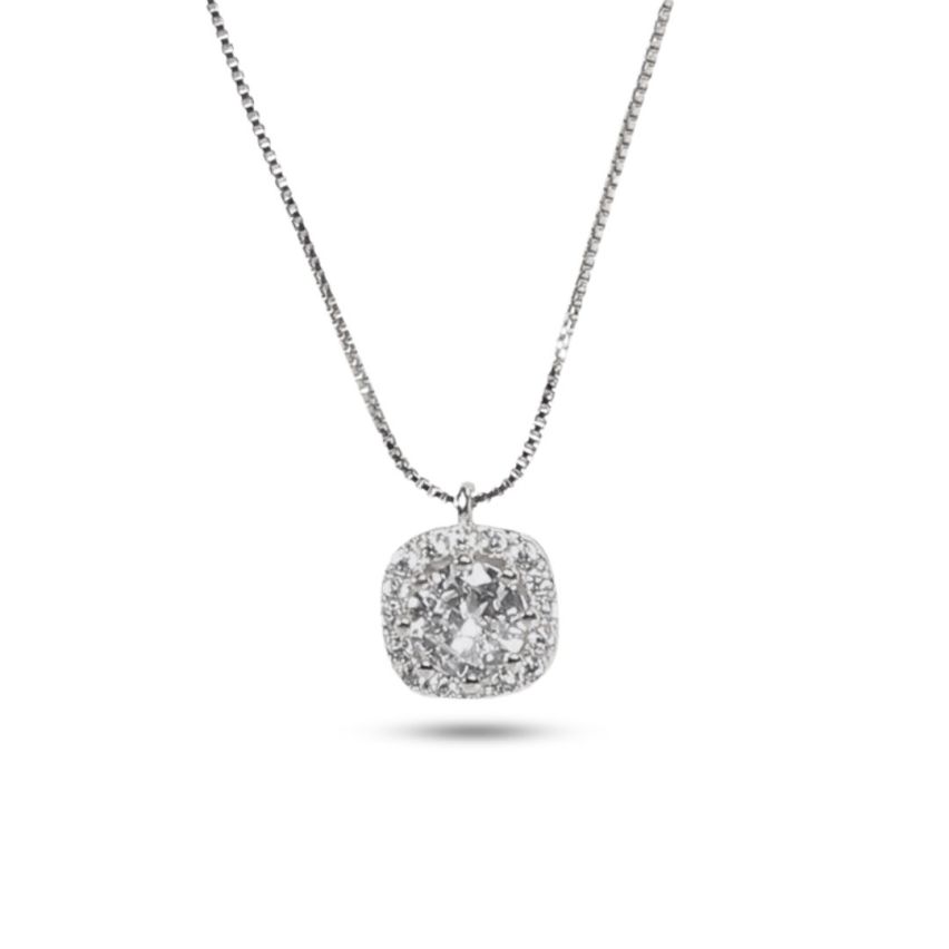 925 Silver Rhodium Plating Zircon Pendants