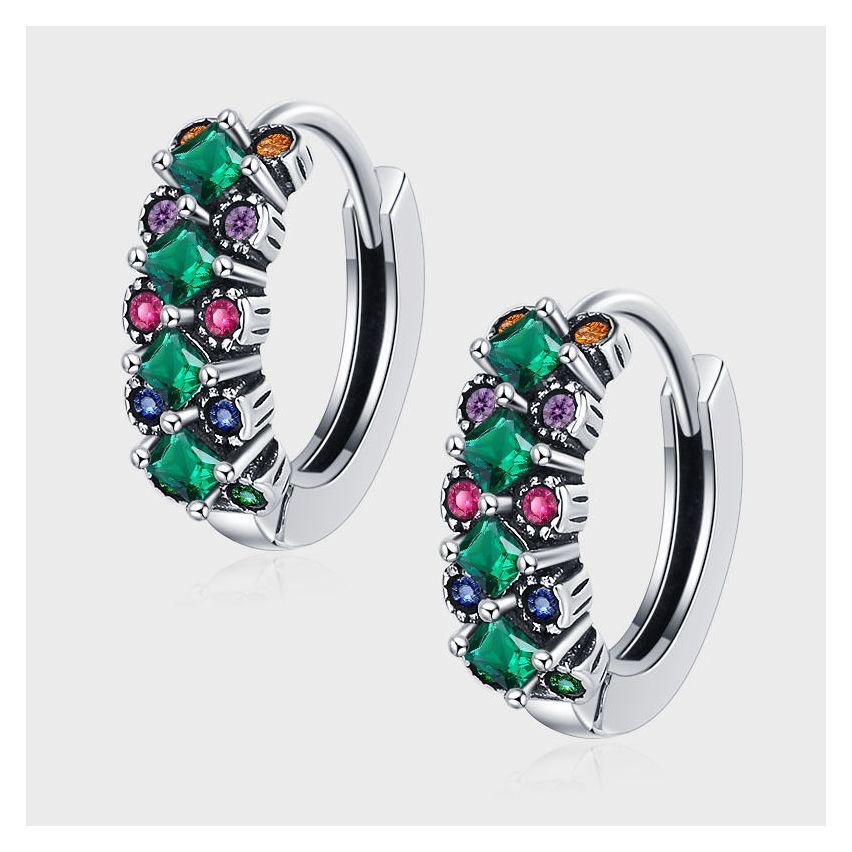 925 Silver Antique silver Zircon Balinese Earrings