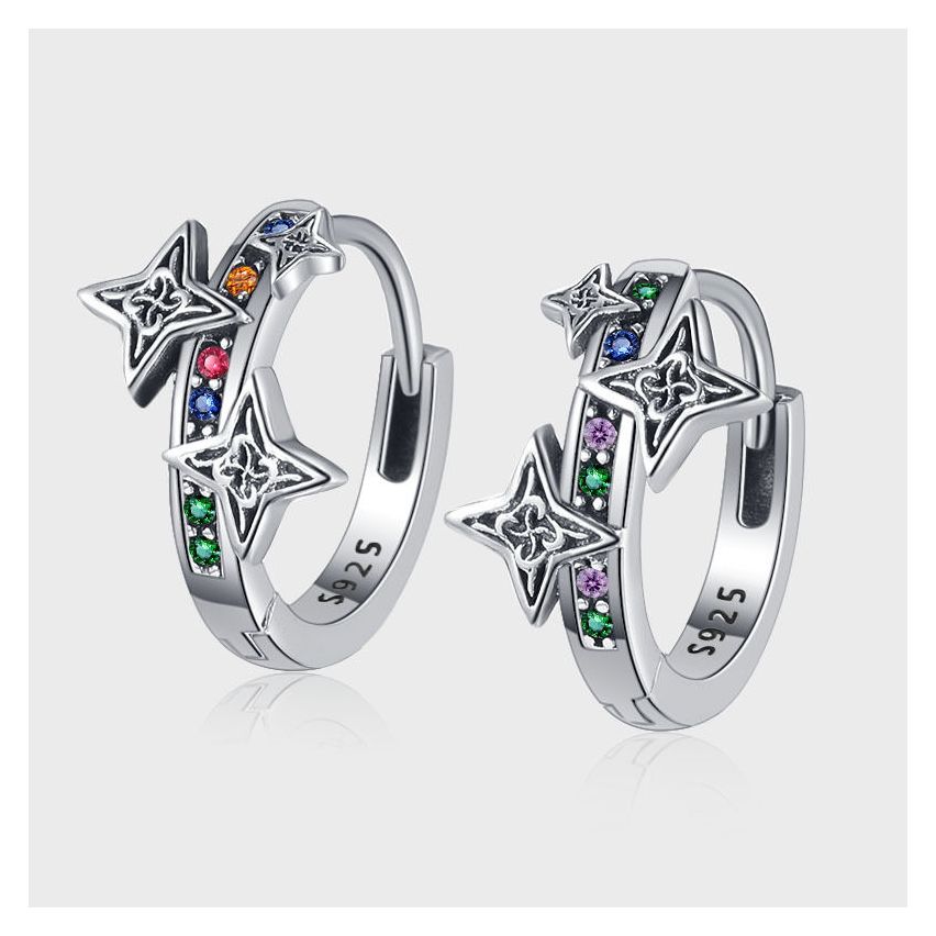 925 Silver Antique silver Zircon Balinese Earrings