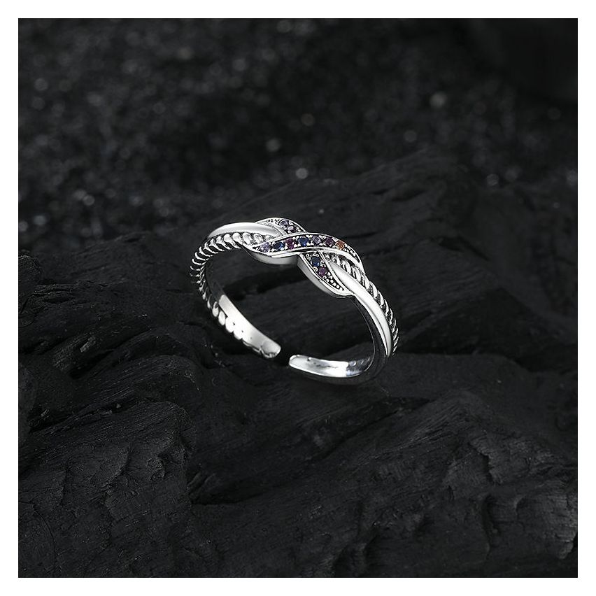 925 Silver Antique silver Zircon Balinese Rings