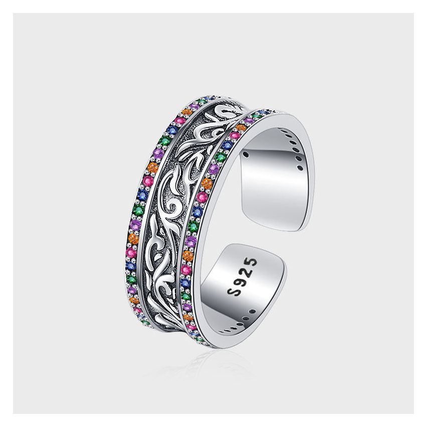 925 Silver Antique silver Zircon Balinese Rings