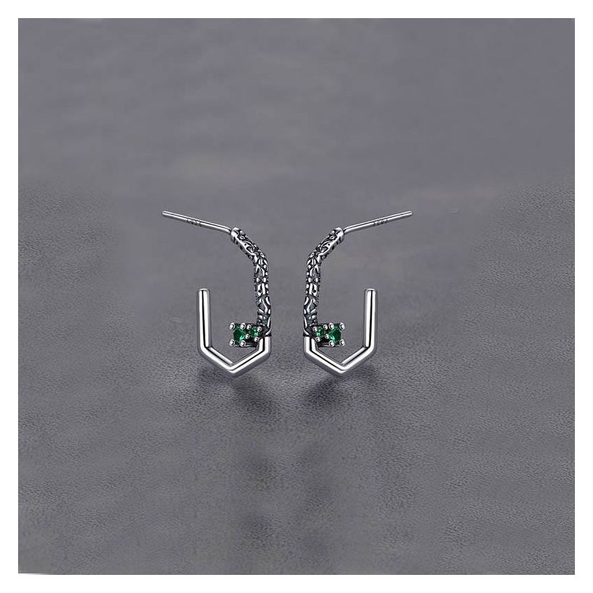 925 Silver Antique silver Zircon Balinese Earrings