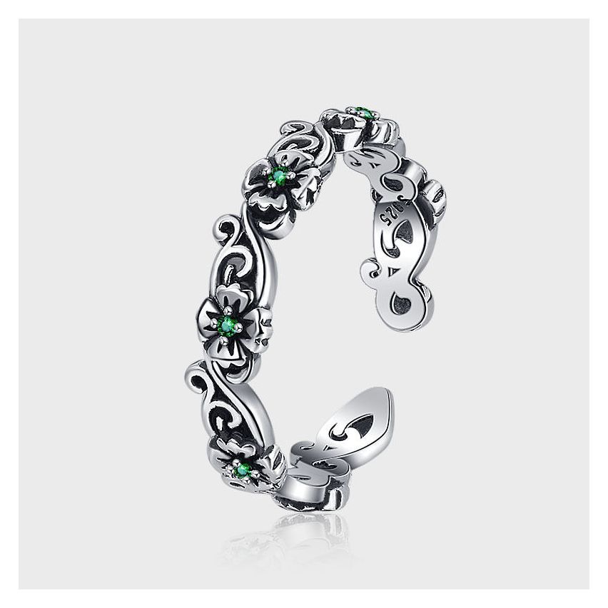 925 Silver Antique silver Zircon Balinese Rings