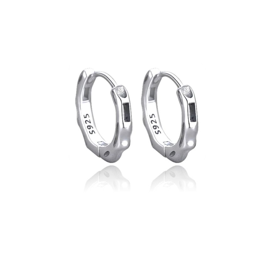 925 Silver Antique silver Hoop Earrings