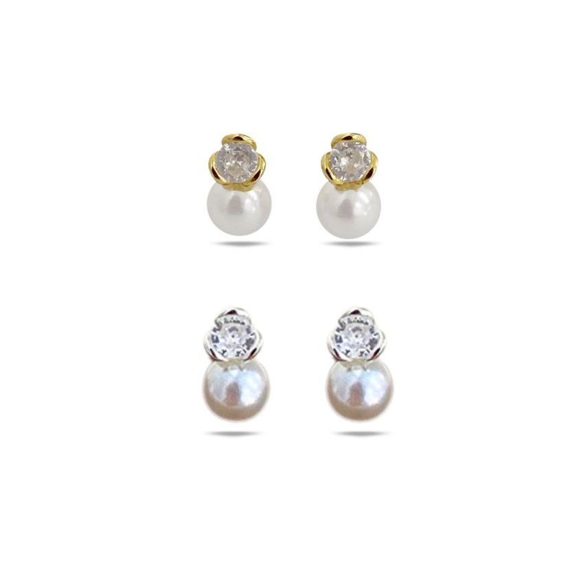 925 Silver Pearls Earrings