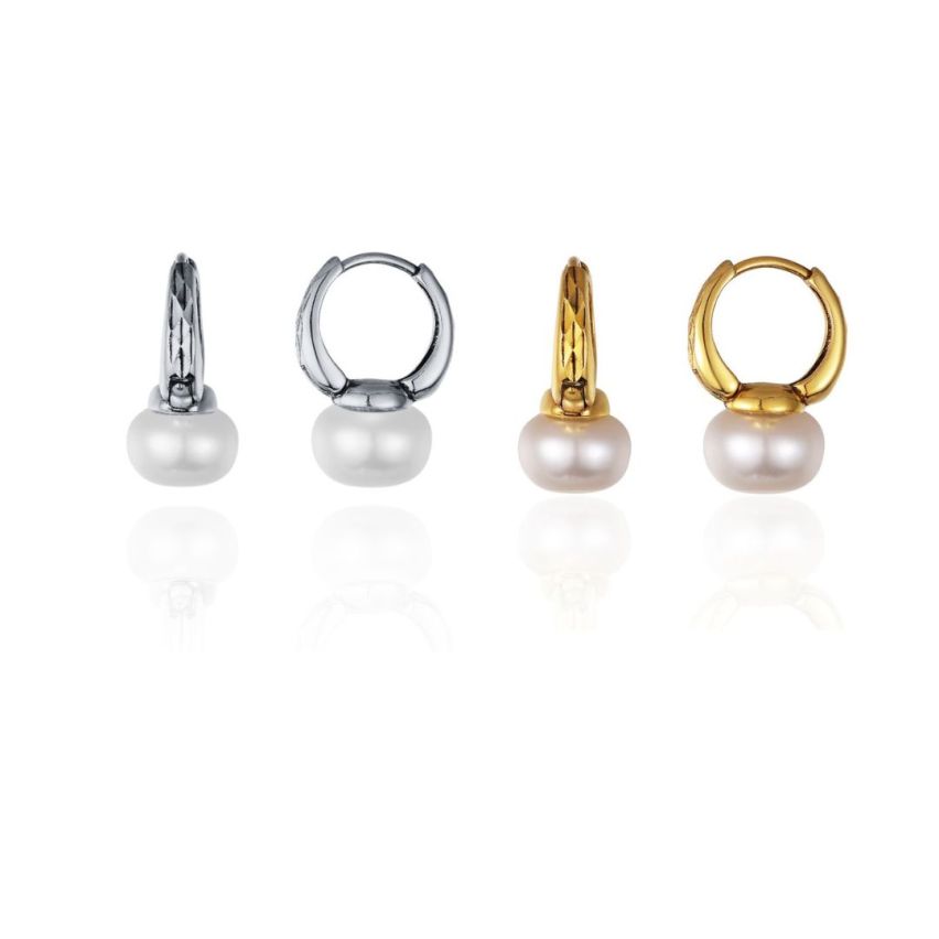 CLASSIC 925 Silver Pearls Earrings 