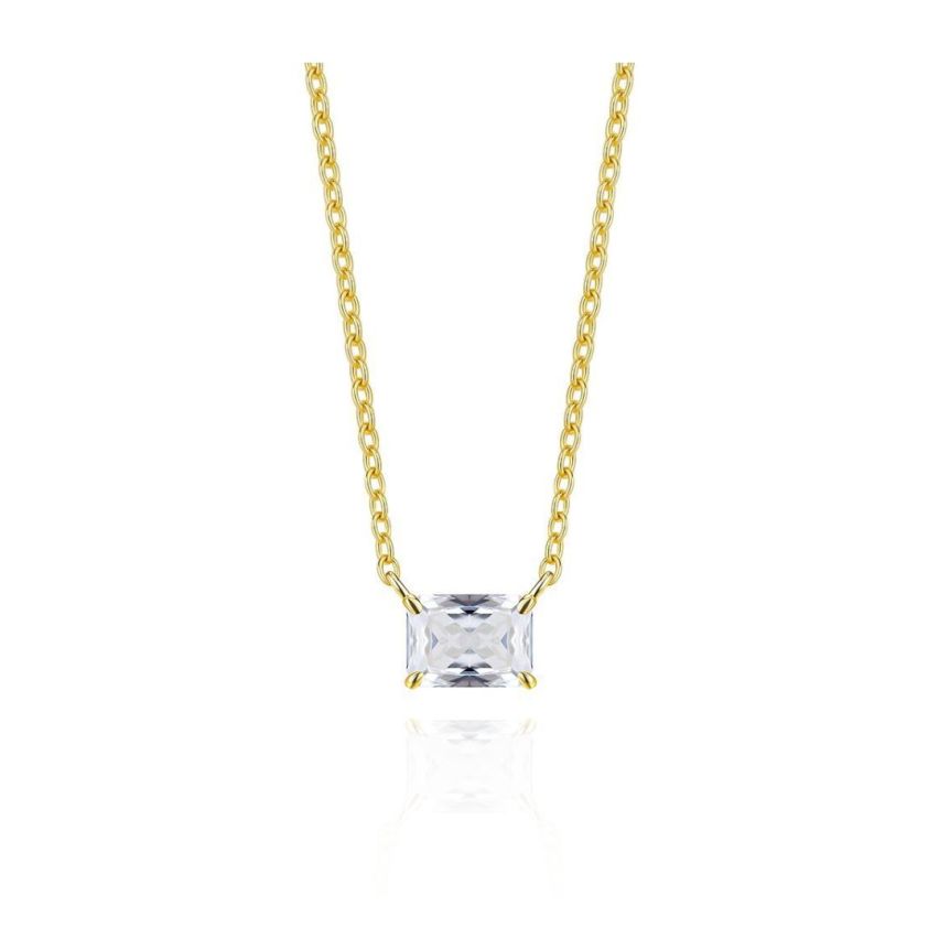 925 Silver Gold Plating Zircon Pendants 2.26g 450x5mm - 7mm