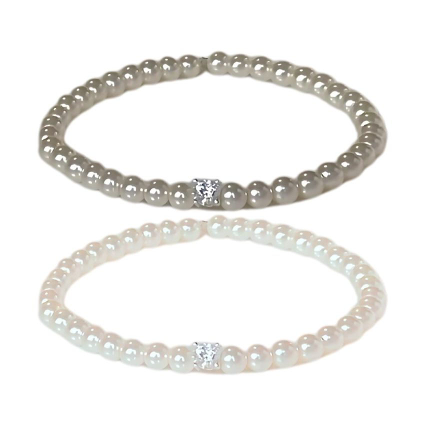 925 Silver Rhodium Plating Shijia pearl Pearls Bracelets