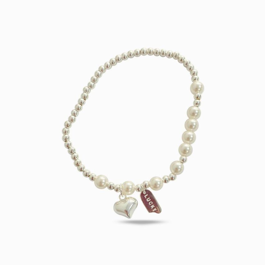 CLASSIC Rhodium Plating 925 Silver Shijia pearl Pearls Bracelets 