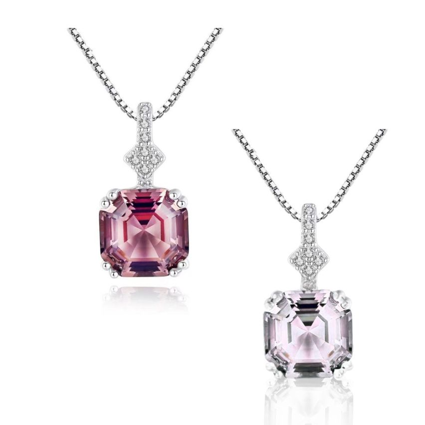 925 Silver Rhodium Plating Zircon Pendants 2.86g
