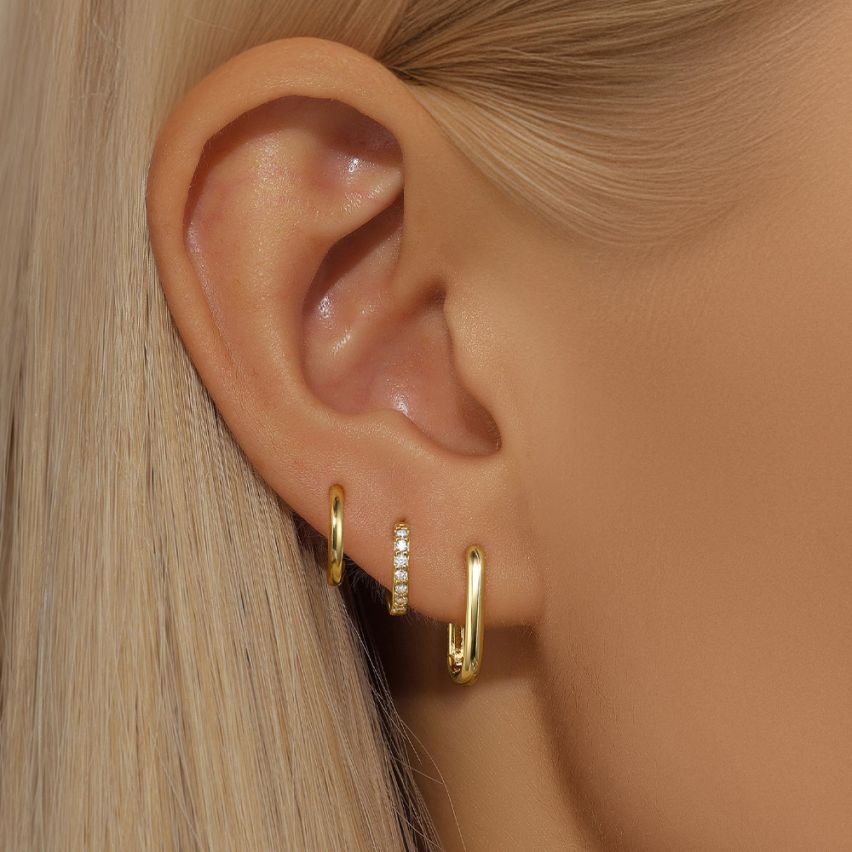 Gold Plating Zircon Sets Earrings 