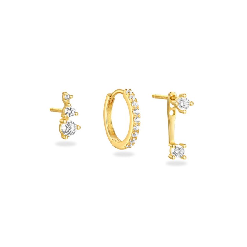 Gold Plating Zircon Sets Earrings 