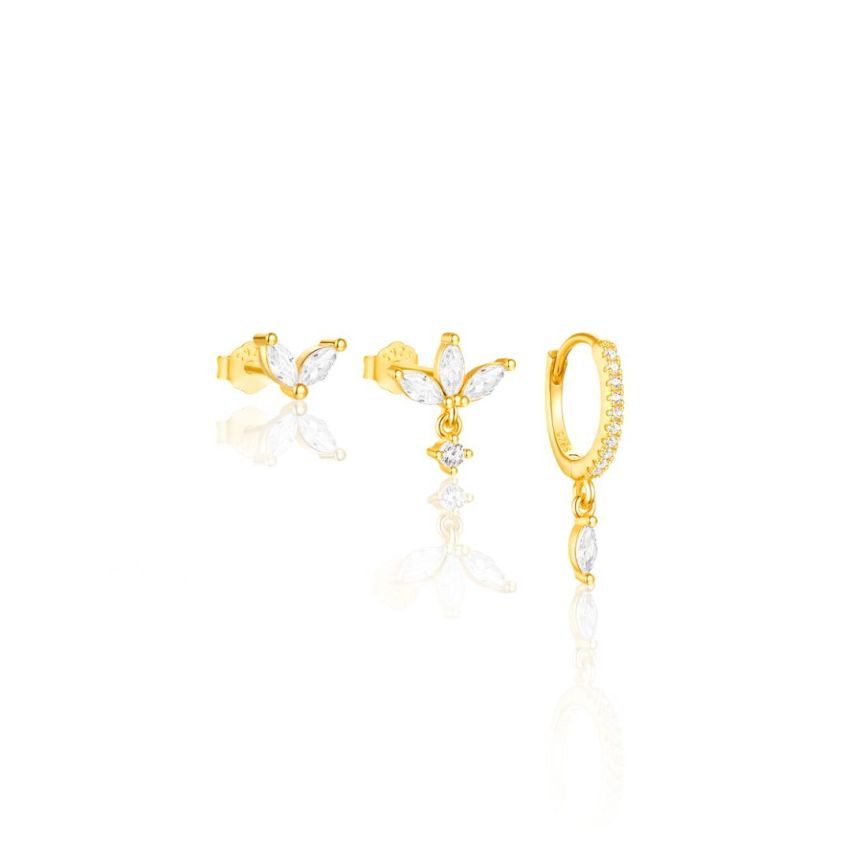 Gold Plating Zircon Sets Earrings 