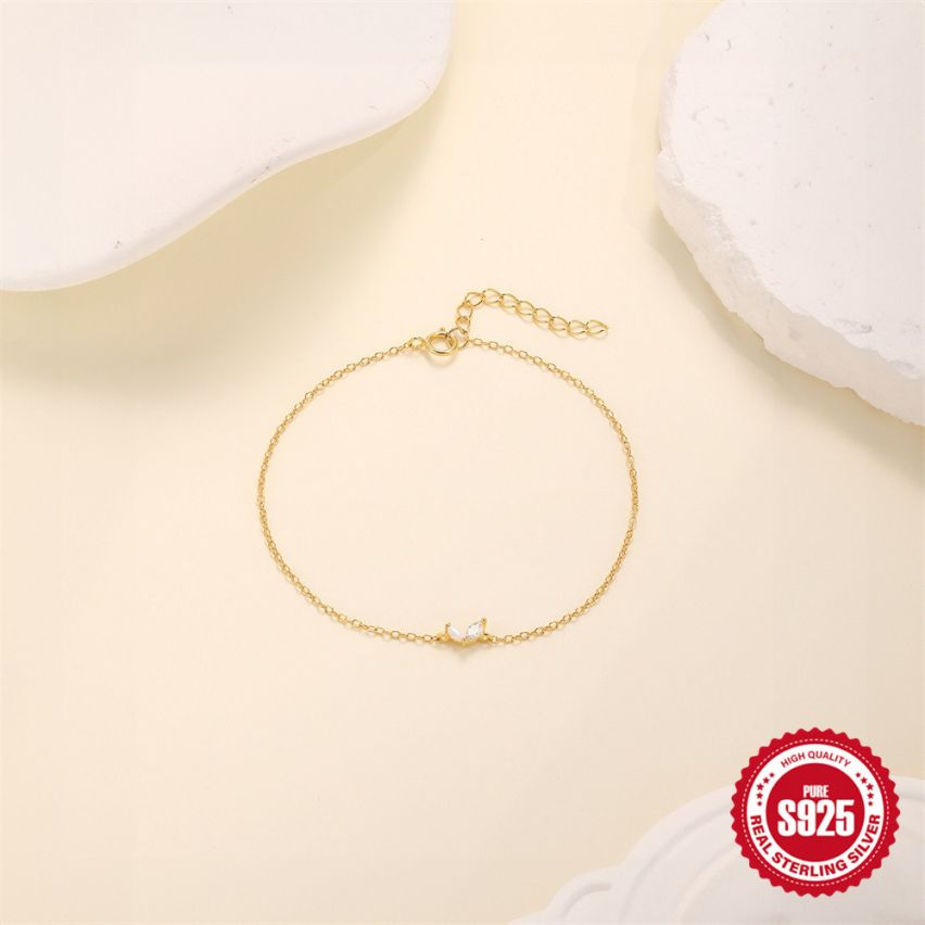 925 Silver 3 galvanization layers Opal Minimalist Bracelets 1.9g 200x6.5mm