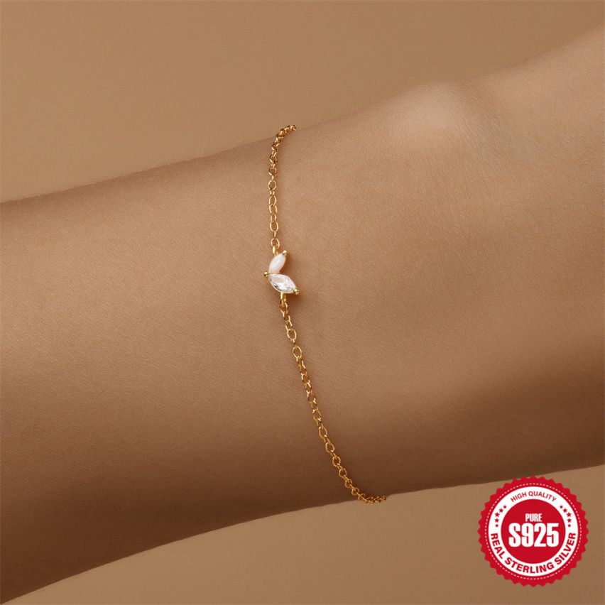 925 Silver 3 galvanization layers Opal Minimalist Bracelets