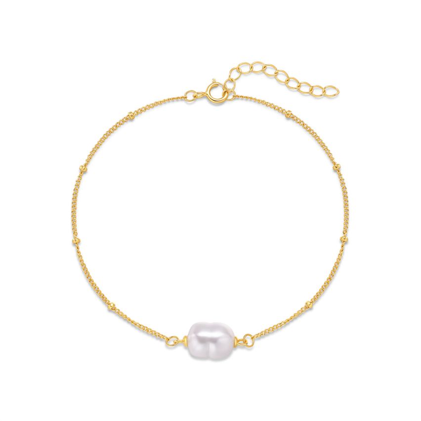 925 Silver 3 galvanization layers Pearl Pearls Bracelets 0.95g