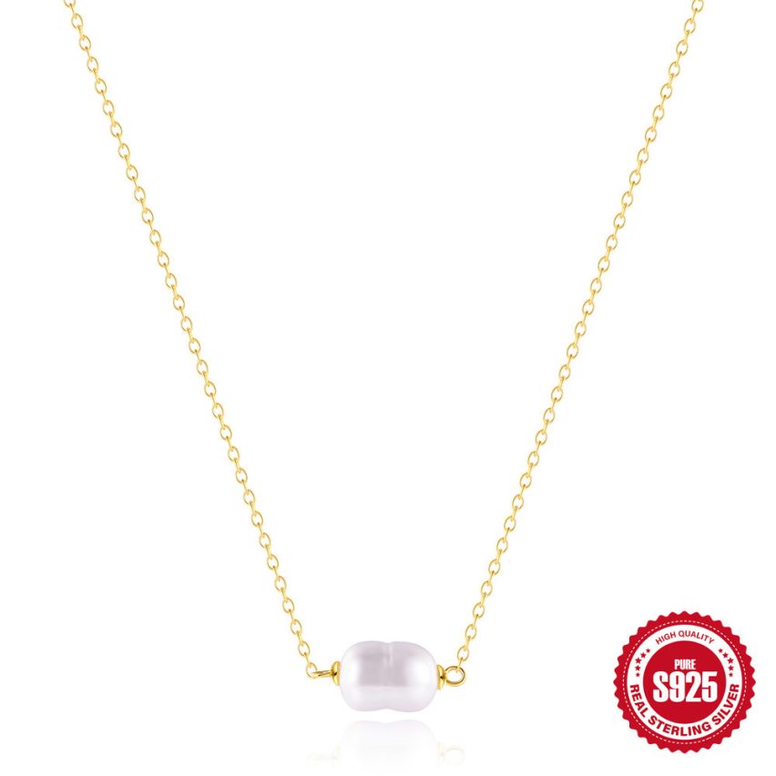 ESSENTIAL 3 galvanization layers 925 Silver Pearl Pearls Pendants 1.15g 