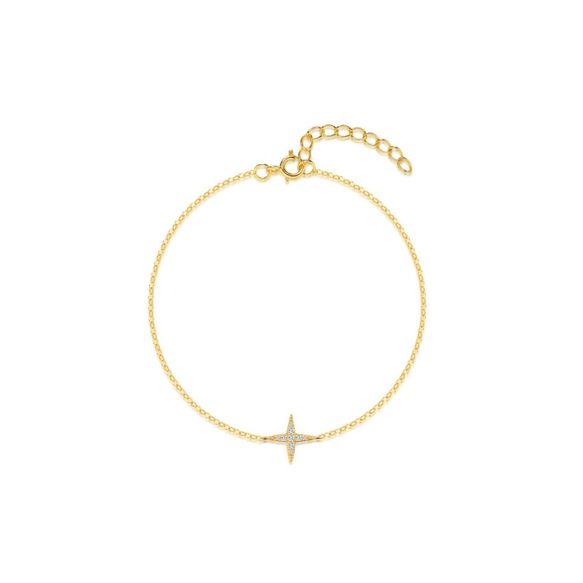 925 Silver 3 galvanization layers Zircon Minimalist Bracelets 1.01g