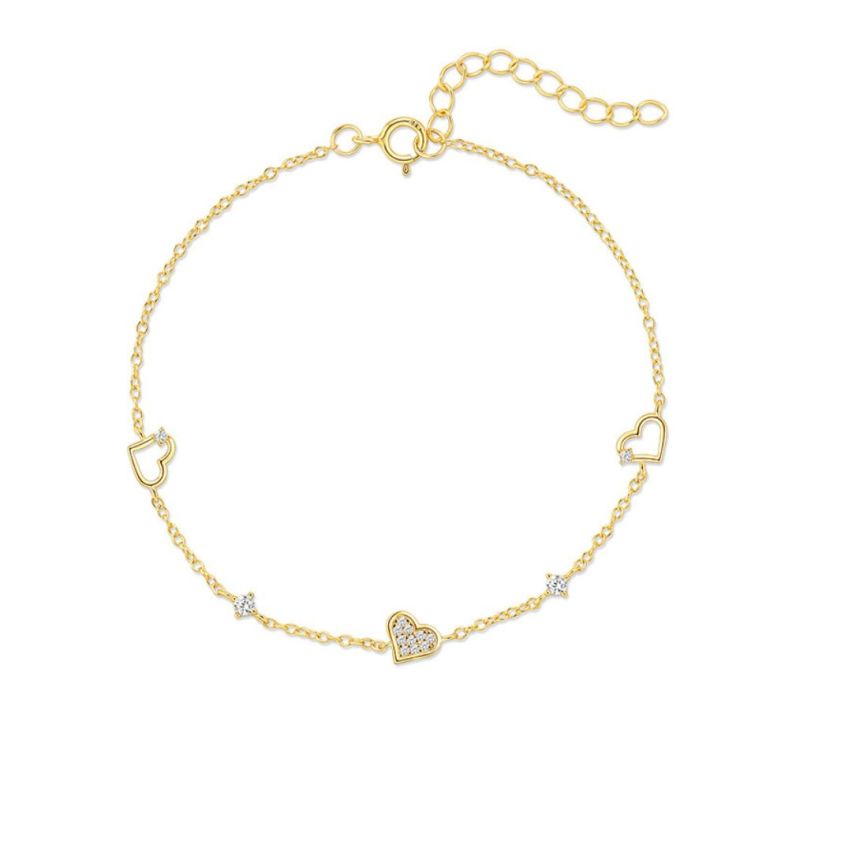 925 Silver 3 galvanization layers Zircon Minimalist Bracelets 1.12g 200x6mm