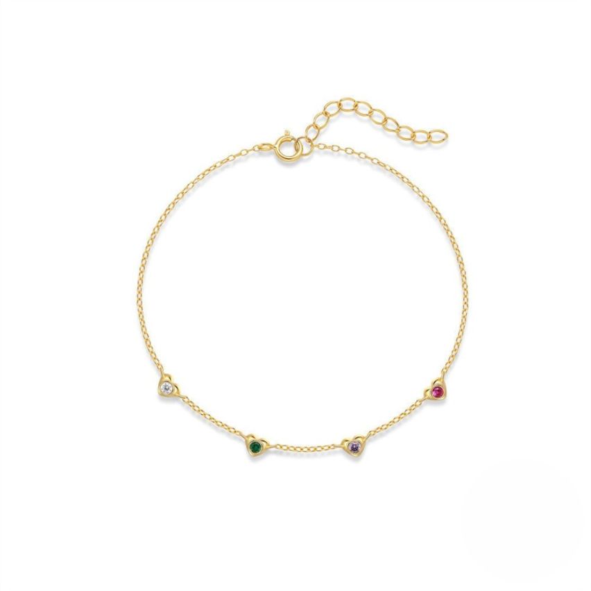 925 Silver 3 galvanization layers Zircon Minimalist Bracelets 1.32g 200x4mm