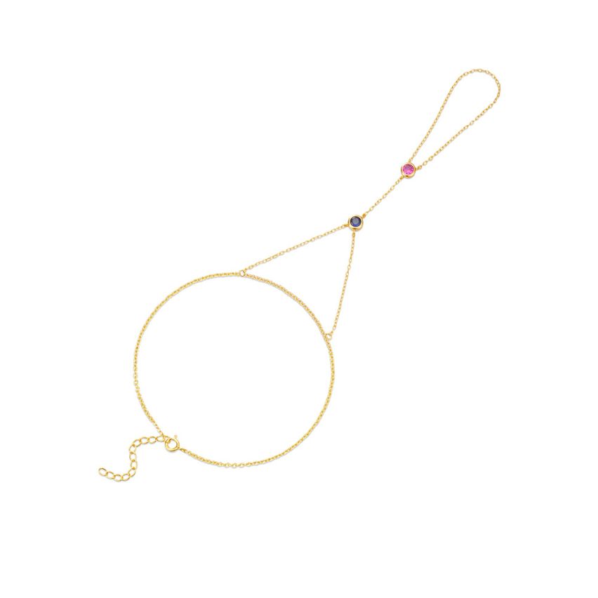 925 Silver 3 galvanization layers Zircon Indians Bracelets 1.8g